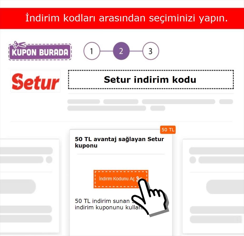 Setur indirim kodu nasıl alınır adım 2