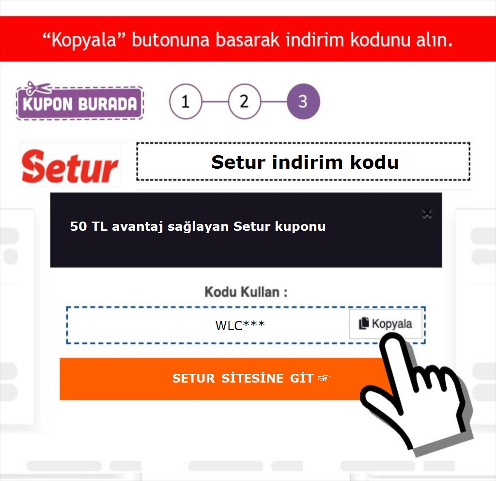 Setur indirim kodu nasıl alınır adım 3