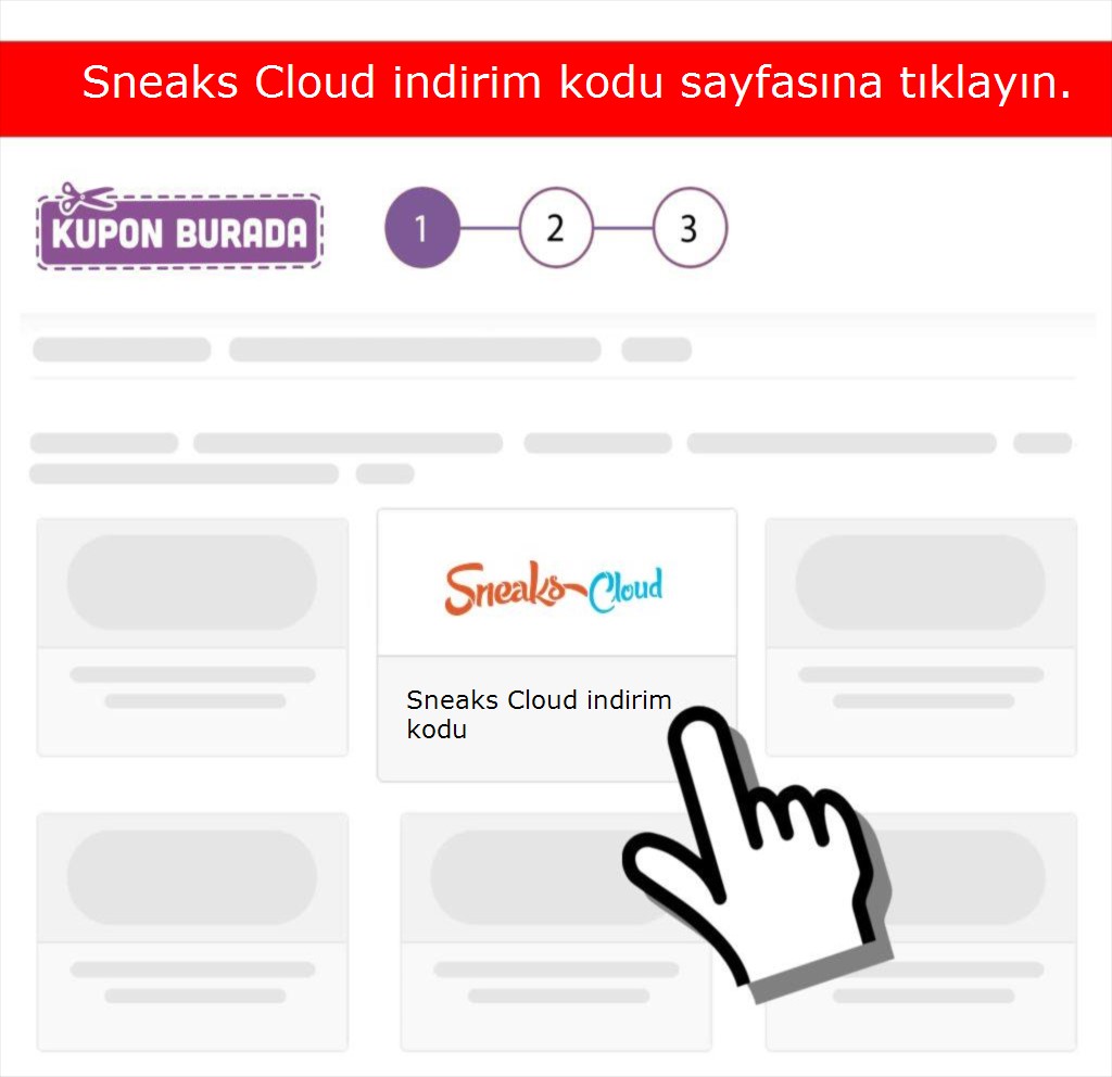 Sneaks Cloud indirim kodu nasıl alınır adım 1