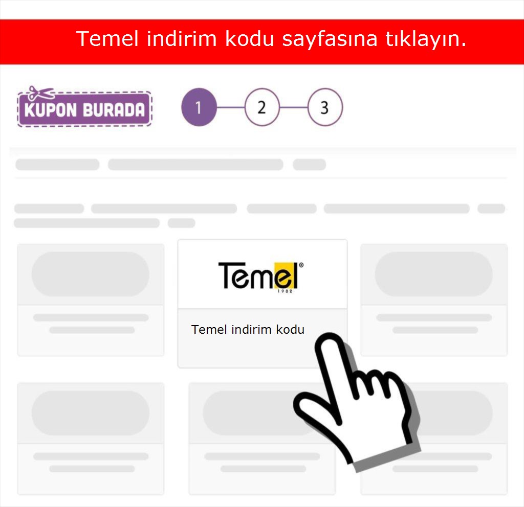 Temel indirim kodu nasıl alınır adım 1