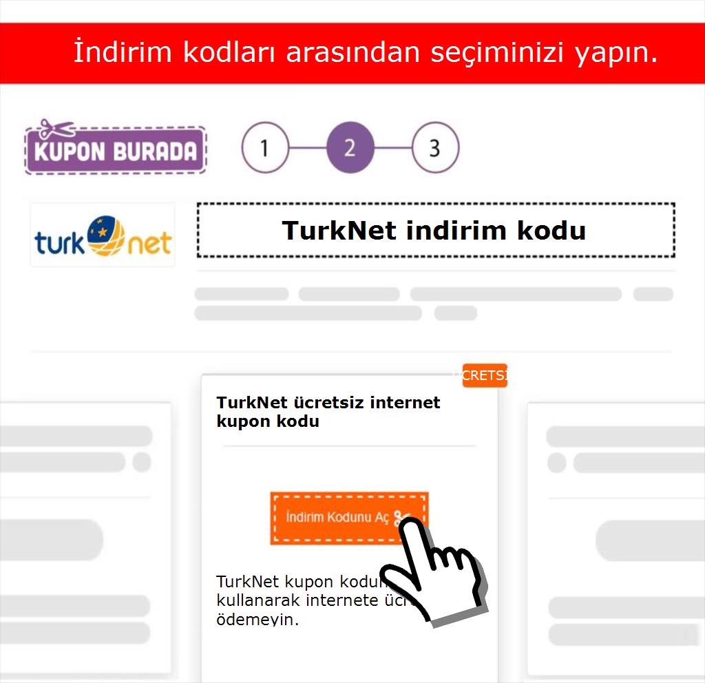 TurkNet indirim kodu nasıl alınır adım 2