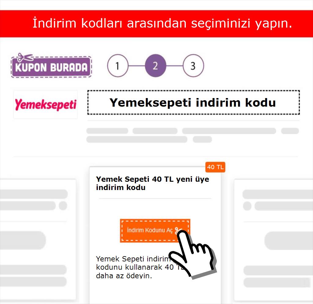 Yemeksepeti indirim kodu nasıl alınır adım 2